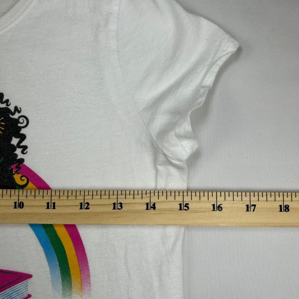The Childrens Place Girls White Smart Girls Rule Graphic T-Shirt L 10/12 3047482